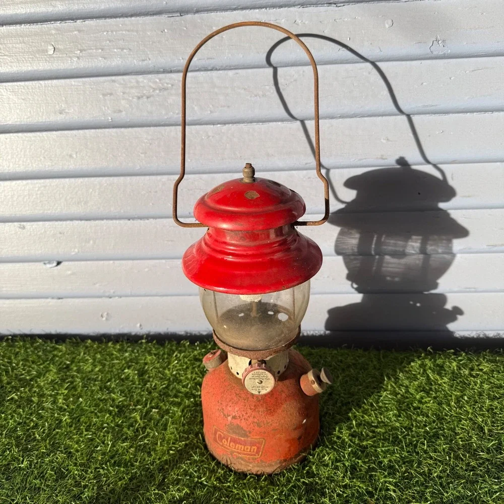 Vtg 1968 Red Coleman Lantern‎ Model 200A Single Mantle Outdoor Camping Untested